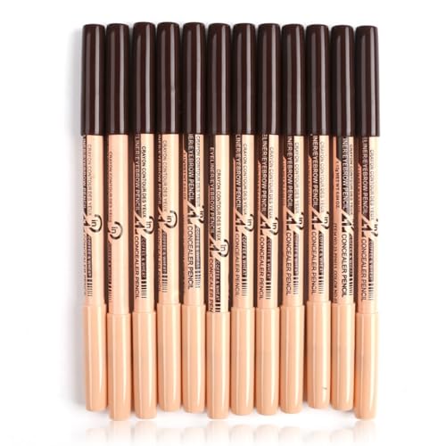 KIXZSAZ Packung mit 12 Eye Brown Pencil Multifunktionaler Eyeliner Tragbarer Concealer Stift Wischfest Make up Kosmetik Geschenke Zubehör KIXZSAZ Packung mit 12 Eye Brown Pencil Multifunktionaler Eyeliner Tragbarer Concealer Stift Wischfest Make up Kosmetik Geschenke Zubehör von KIXZSAZ