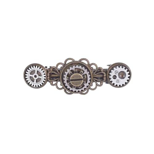 KIXZSAZ Punk Gear Feder Haarnadel Steampunk Vintage Haarspange Mädchen Retro Stil Schmuck Kopfschmuck Haarspange Kopfbedeckung für Bankett von KIXZSAZ