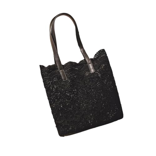 KIXZSAZ Robuste und langlebige Bucket Umhängetasche für den Alltag. Polyester Eimer Form Handtasche, Damen Handtasche, Messenger Tasche, Schwarz von KIXZSAZ