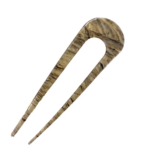 KIXZSAZ U förmige Kopfbedeckung Geometric Modeling Prop Styling Women Fork Leichter Hochzeits Haarstab für weibliche Teenager, Kaffee Welle von KIXZSAZ