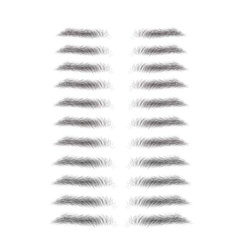 KIXZSAZ Verschleißfester Augenbrauen Aufkleber, wasserdicht, praktisch, Stereo Aufkleber, verschieden geformte Augenbrauen Dekoration, lebensechte Aufkleber , E10 & Schwarz von KIXZSAZ