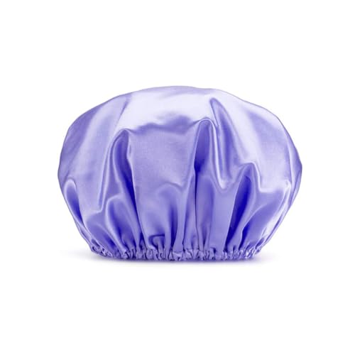 KIXZSAZ Weibliche Schlafmütze Frauen Liefert Liefert Schichten Wasserdichte Duschhaarkappen Mädchen Kopfbedeckung Küchenzubehör, Violett von KIXZSAZ