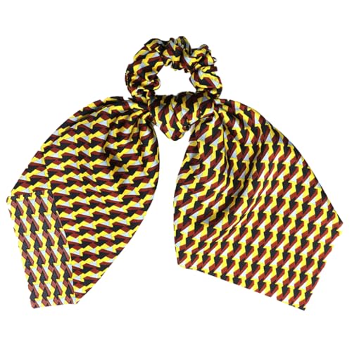 KIXZSAZ Weibliches Mode Stirnband, tragbares Tuch, buntes Haarband, Haarband, Dekoration, Kopfbedeckung, dekoratives Dressing für Freizeit, Gelber Streifen von KIXZSAZ