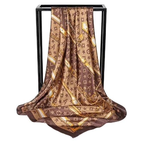 KIZAMI 2 Stück Damen-Seidenschal für vier Jahreszeiten, luxuriöses Design, bedruckt, Damen-Strand-Rayon-Schal, modischer glatter quadratischer Schal, Hijab für Damen KIZAMI 2 Stück Damen-Seidenschal für vier Jahreszeiten, luxuriöses Design, bedruckt, Damen-Strand-Rayon-Schal, modischer glatter quadratischer Schal, Hijab für Damen von KIZAMI