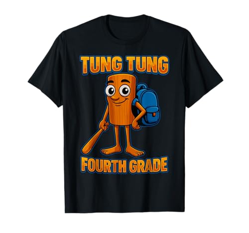 Kinder Meme Italian Brainrot Tung Tung Tung Sahur Schulkind T-Shirt von KInder Tung Tung Tung Sahur Italian Brainrot Junge