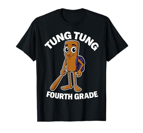Kinder Meme Italian Brainrot Tung Tung Tung Sahur Schulkind T-Shirt von KInder Tung Tung Tung Sahur Italian Brainrot Junge