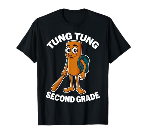 Kinder Meme Italian Brainrot Tung Tung Tung Sahur Schulkind T-Shirt von KInder Tung Tung Tung Sahur Italian Brainrot Junge