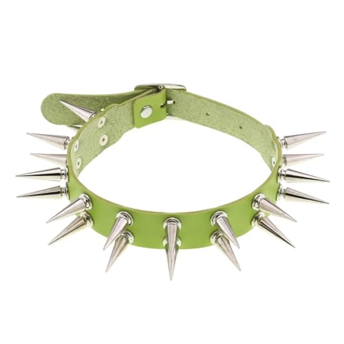 KJBDQQH Punk-Halsband Long Spiked Choker Collar for Women Men Black Goth Necklace Punk Chocker Gothic Accessories Cosplay Jewelry für den täglichen Gebrauch(000) von KJBDQQH