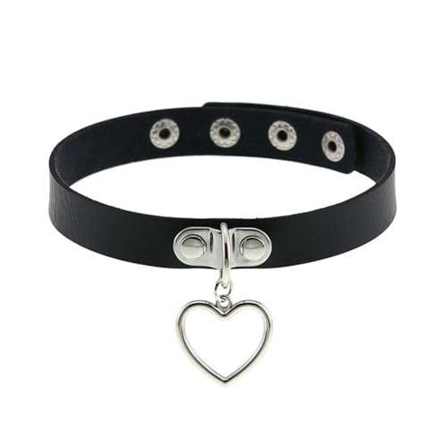 KJBDQQH Punk-Halsband Spike Choker Necklaces Punk Faux Leather Collar for Women Men Cool Big Rivets Studded Chocker Necklace Goth Style Accessori für den täglichen Gebrauch(Antique Copper Plated) von KJBDQQH