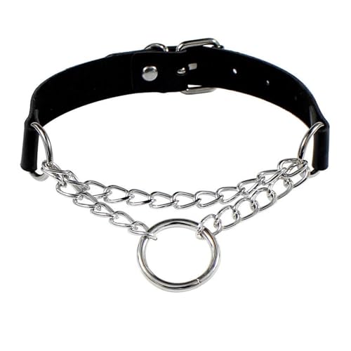 KJBDQQH Punk-Halsband Spike Choker Necklaces Punk Faux Leather Collar for Women Men Cool Big Rivets Studded Chocker Necklace Goth Style Accessori für den täglichen Gebrauch(Rose Gold Color) von KJBDQQH