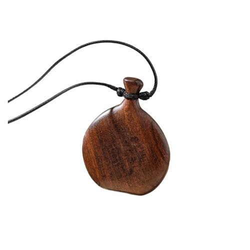 KJBDQQH Punk-Halsband Vintage Brown Black Color Wooden Flagon Long Pendant Necklaces Adjustable Rope Chain Chokers Women Men für den täglichen Gebrauch(100cm Adjustable_RED) von KJBDQQH