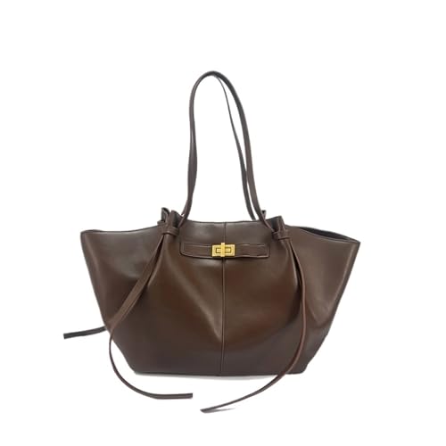 KJBDQQH pendler tragetasche Große Kapazität Trapez Frauen Schulter Taschen Designer Metall Schloss Handtaschen Hohe-Qualität Pu Leder(Color1) von KJBDQQH