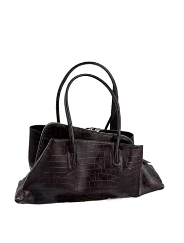 KJBDQQH pendler tragetasche Muster Große Kapazität Tote Tasche Design frauen Plissee Leder Schulter Weibliche Täglichen Pendler(Beige) von KJBDQQH