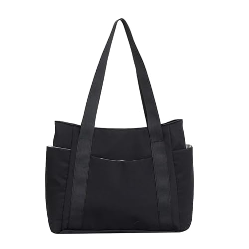 KJBDQQH pendler tragetasche Women's Bag Designer Bags Commuting Shoulder Handbag Solid Color Tote Mommy Large Capacity Vacation(Black) von KJBDQQH