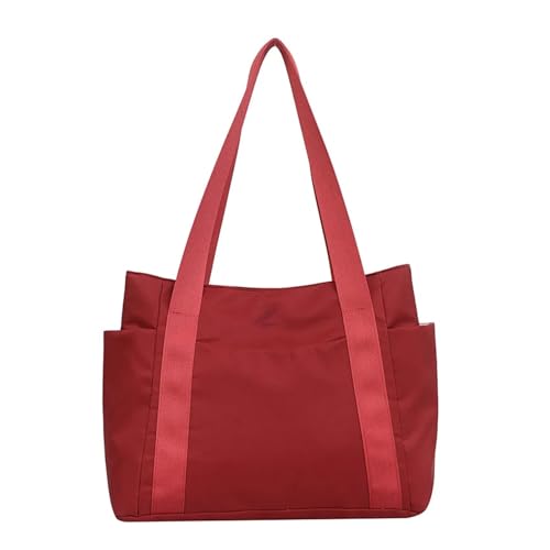 KJBDQQH pendler tragetasche Women's Bag Designer Bags Commuting Shoulder Handbag Solid Color Tote Mommy Large Capacity Vacation(Red) von KJBDQQH