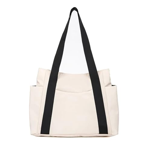 KJBDQQH pendler tragetasche Women's Bag Designer Bags Commuting Shoulder Handbag Solid Color Tote Mommy Large Capacity Vacation(White) von KJBDQQH