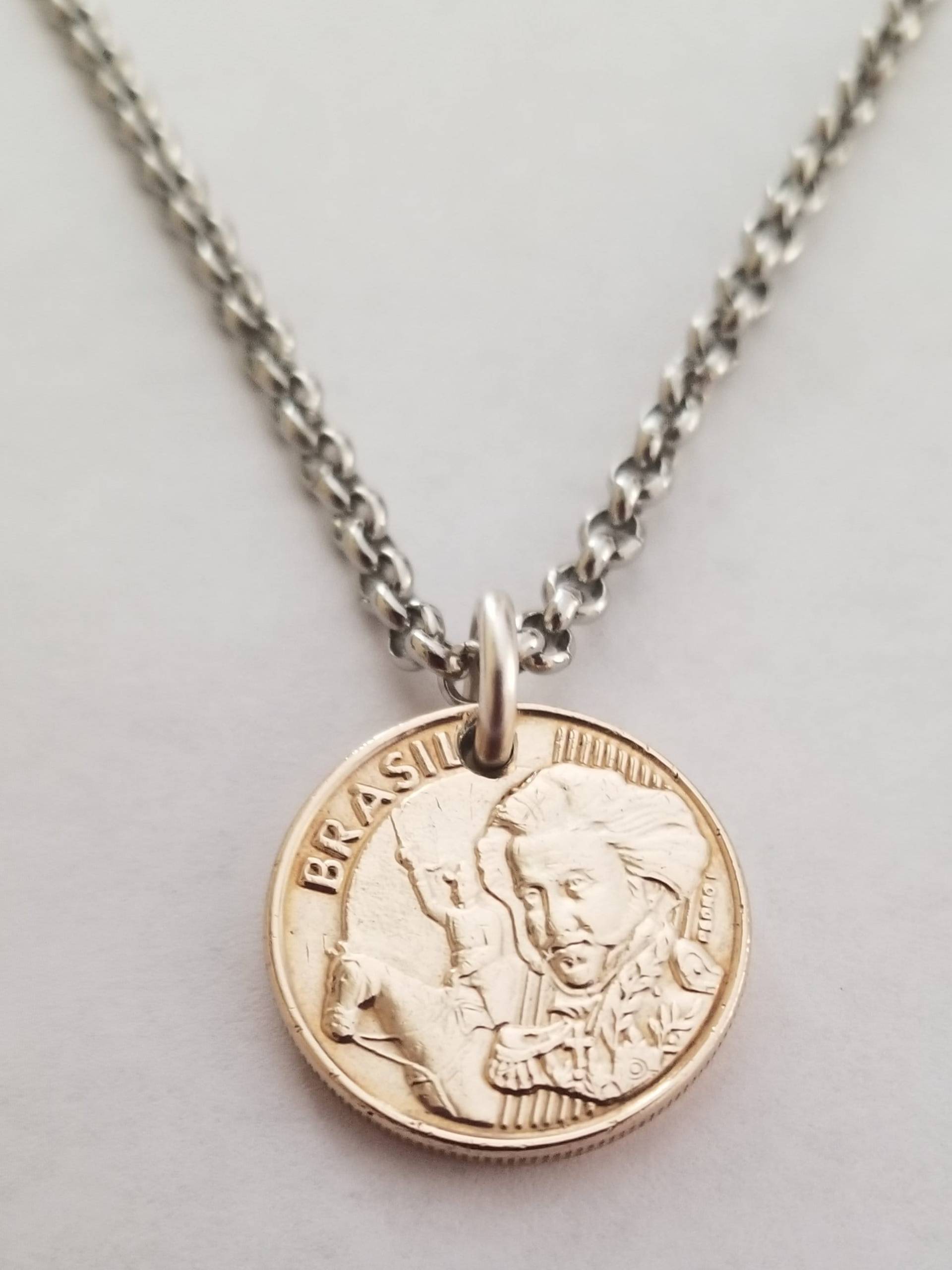2012 Brasilien Münze Halskette | Münzschmuck Einzigartiges Geschenk Münzanhänger Schmuck von KJCoinJewelry
