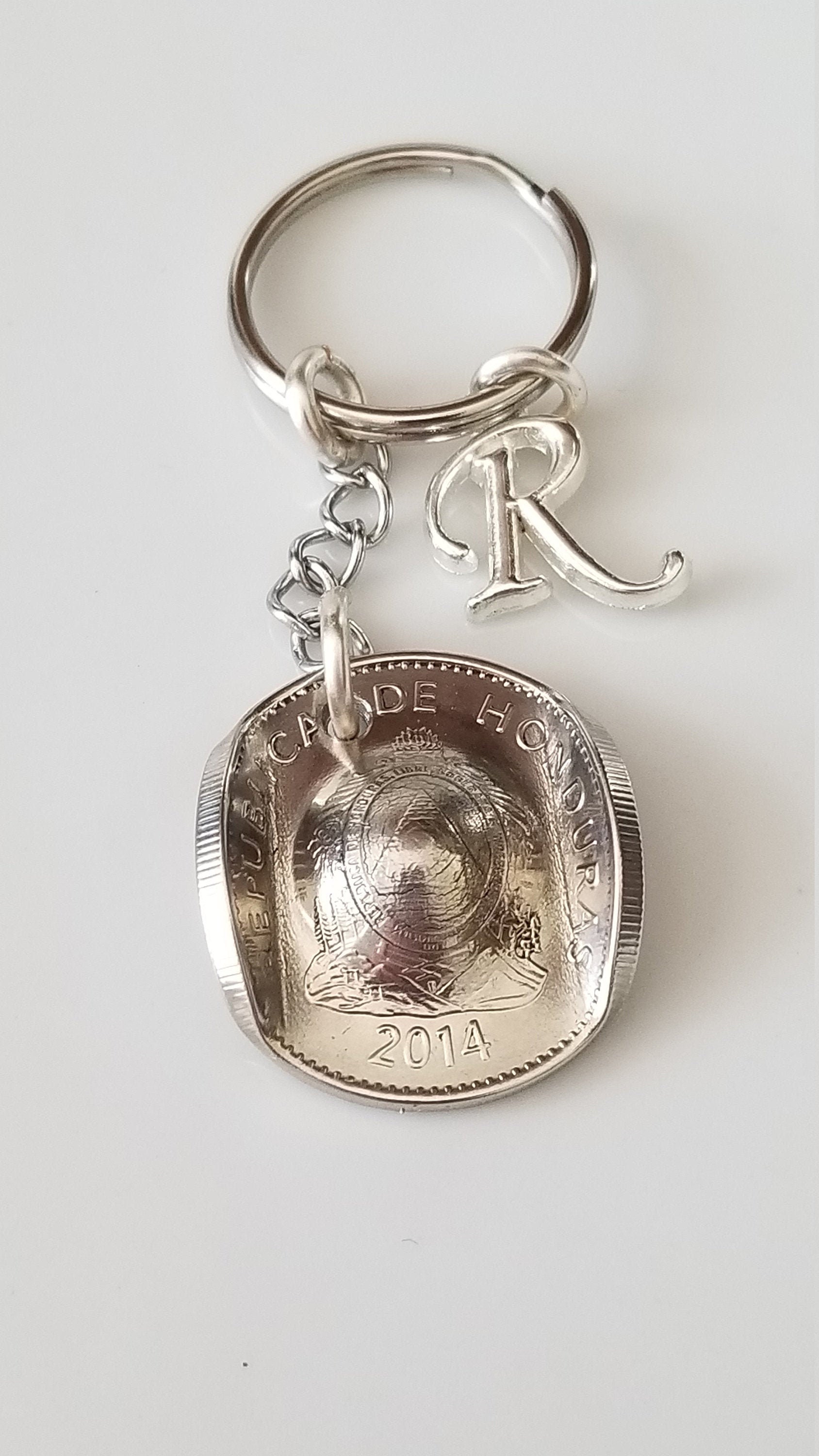 Honduras Münze Cowboymütze Schlüsselanhänger | Souvenir Geschenk Münzzubehör von KJCoinJewelry
