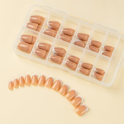 120x Nagelpressen Mit Französischer Spitze Künstliche Nägel Vollständige Abdeckung Zum Aufkleben Auf Die Nägel Maniküre Zubehör Für Frauen von KJDKNC