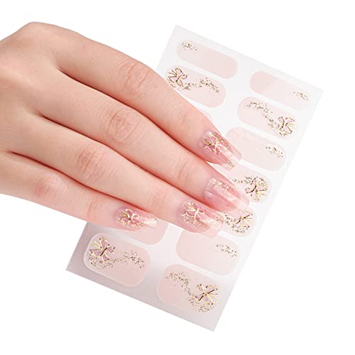 14 Stück/Blatt Nagelfolien Für Damen Mehrfarbig Selbstklebende Fingernagel Aufkleber Nagel Acryl Nagelstreifen von KJDKNC