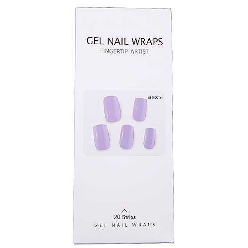 20 Stück halbgehärtete Gel-Nagellack-Streifen, selbstklebend, Vollverpackung, Gel-Kunst-Aufkleber von KJDKNC
