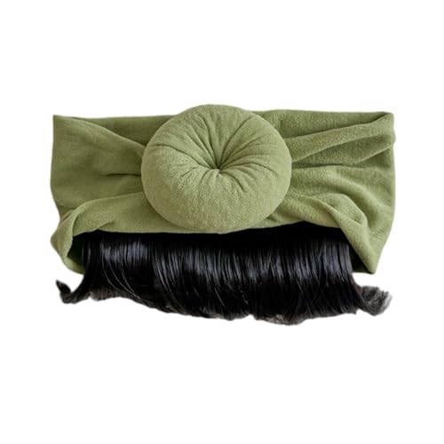 Baby Haarteil Stirnband Modische Toupet Kopfbedeckung Schöne Mädchen Haarschmuck Für Neugeborene Und Kleinkinder von KJDKNC