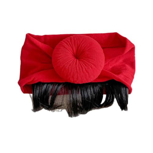 Baby Haarteil Stirnband Modische Toupet Kopfbedeckung Schöne Mädchen Haarschmuck Für Neugeborene Und Kleinkinder von KJDKNC