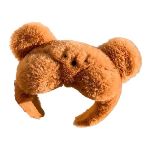 Bear Bunnioes Plüsch Stirnbänder Schöner Weicher Haarreifen Bequeme Damen Kopfbedeckung Für Damen Haar Accessoire von KJDKNC