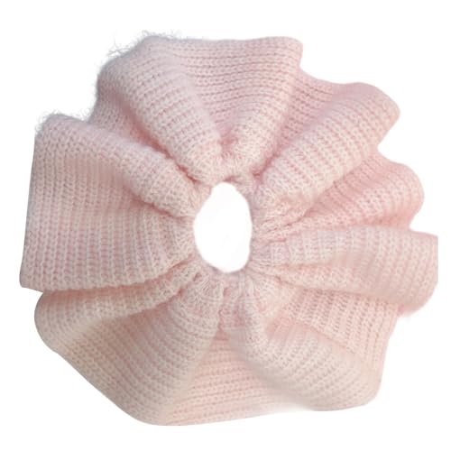 Gestrickte Haargummis Dicke Rüschen Übergroße Haargummis Elegantes Haarseil Haargummis Für Damen Pferdeschwanzhalter von KJDKNC