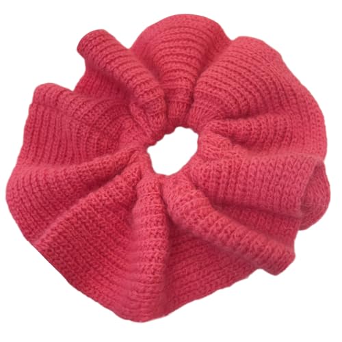 Gestrickte Haargummis Dicke Rüschen Übergroße Haargummis Elegantes Haarseil Haargummis Für Damen Pferdeschwanzhalter von KJDKNC