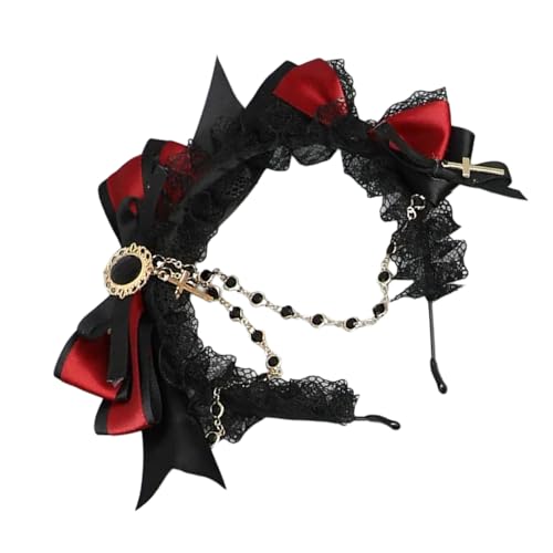 Haarreif Mit Spitze Schleife Kopfbedeckung Für Damen Teenager 2000er Jahre Subkulturen Haarspange Spitzen Haarschleifen Neuartiges Haarformungs Zubehör von KJDKNC