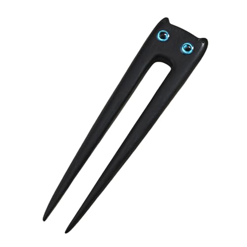 Holz Katzen Haar Accessoire Multifunktionaler Modischer Haarschmuck Einzigartige Katzen Haarnadel Mit Holzstruktur Geeignet Für Jedes Outfit von KJDKNC
