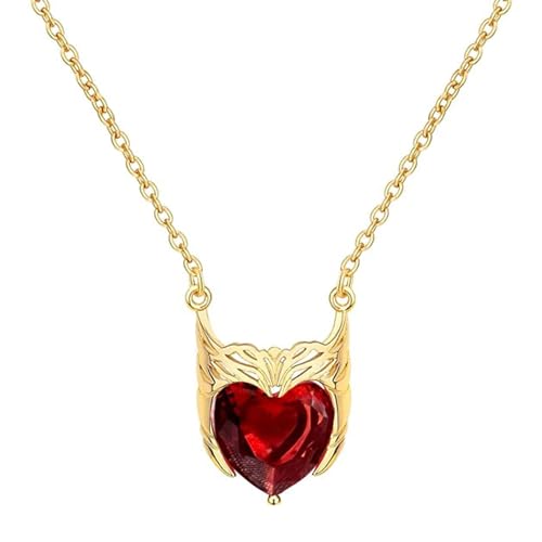KJDYQ Von Scarlet Witch inspirierte Kopfbedeckung, Halskette, Held, Cosplay, Kostüm, Halloween, Verkleidung, Schmuck, 18 Karat vergoldete Halskette für Damen KJDYQ Von Scarlet Witch inspirierte Kopfbedeckung, Halskette, Held, Cosplay, Kostüm, Halloween, Verkleidung, Schmuck, 18 Karat vergoldete Halskette für Damen von KJDYQ