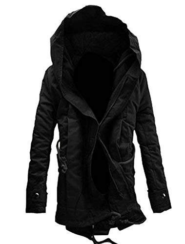 KJHSDNN Herren Parka Winterjacke Jungen Verdickte Cargo Jacke mit Kapuzen Gefütterte Übergangsjacke Übergröße von KJHSDNN