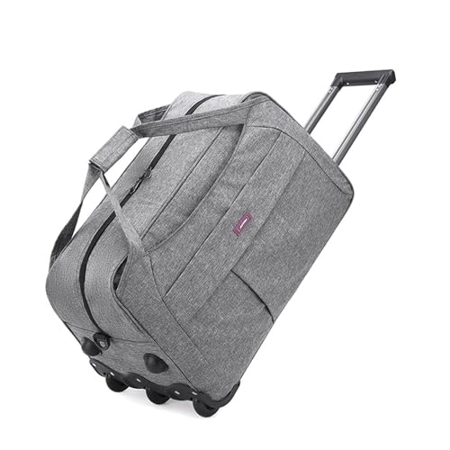 KJHYYPP Trolley Seesack, Trolleyrucksack, Reiserucksack, Rollen, Boardable, Schwarz/Grau, geeignet für Männer und Frauen (grau, klein) von KJHYYPP