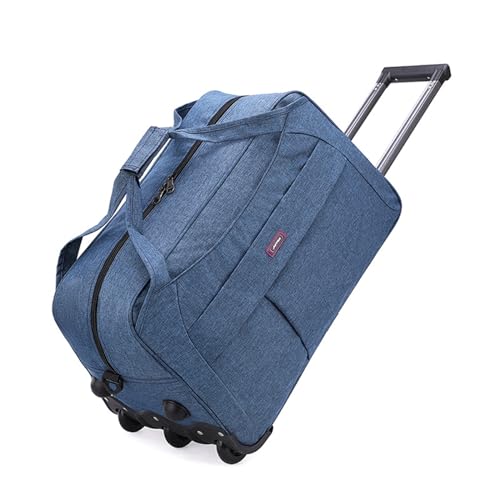 KJHYYPP Trolley Seesack, Trolleyrucksack, Reiserucksack, Rollen, Boardable, schwarz/grau, geeignet für Männer und Frauen (blau, klein) von KJHYYPP