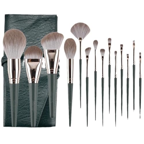 Make-up-Pinsel-Set, Künstlerpinsel, Kabuki-Puderpinsel, Lidschatten-Tupferpinsel, hochwertiges synthetisches Make-up-Pinsel-Set for Konturierung, Concealer, Foundation, Puder, Lidschatten, Rouge(14 Sm von KJIVER-YKA