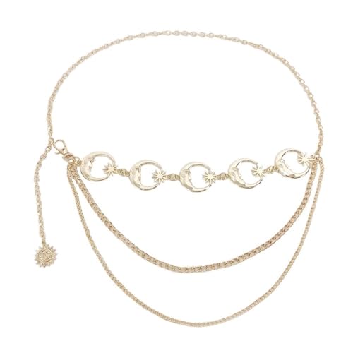 Retro-Stil Damen Metall Taille Taille Körperkette Kleid Dame Quaste Gürtel Körperzubehör Sexy Körperschmuck Taillenketten Gürtel Bund Geschenk Geeignet for passende Kleidung Einfach und stimmungsvoll( von KJIVER-YKA