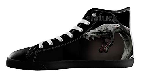 Men's Rock Band Style White High Top Canvas Shoes Rock Band Style Canvas Shoes for Men von KJLJ-MENS