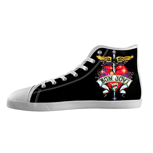 Men's Rock Style White High Top Canvas Shoes Rock Style Canvas Shoes for Men Men's Rock Style White High Top Canvas Shoes Rock Style Canvas Shoes for Men von KJLJ-MENS