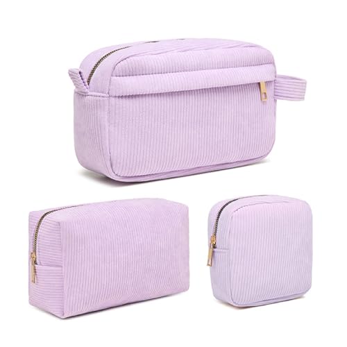KJMYYXGS 3 x Make-up-Tasche für Geldbörse, Violett von KJMYYXGS