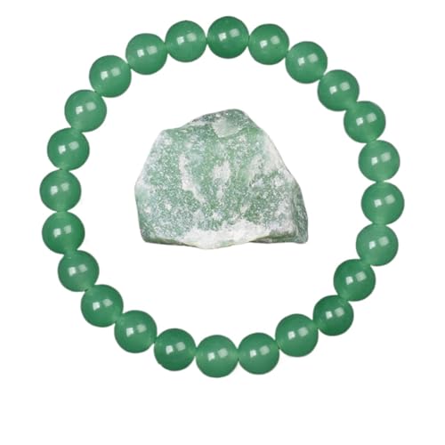 KJUUQBZL Goldene Obsidian Stein Perlen Armband Männer Frauen Licht Regenbogen Rohstein Runde Perle Energie Schmuck(17cm,6MM BEADS_21 AVENTURINE) von KJUUQBZL