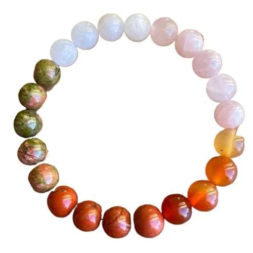 KJUUQBZL Rosa Amethyst Armband, kubisches, Paar-Liebesgeschenke, wunderschöner Schmuck, echte Steinperlen-Armreifen, handgefertigt(Fertility Bracelet) von KJUUQBZL