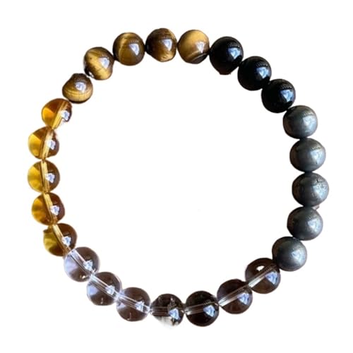 KJUUQBZL Rosa Amethyst Armband, kubisches, Paar-Liebesgeschenke, wunderschöner Schmuck, echte Steinperlen-Armreifen, handgefertigt(Road Opener Bracelet) von KJUUQBZL