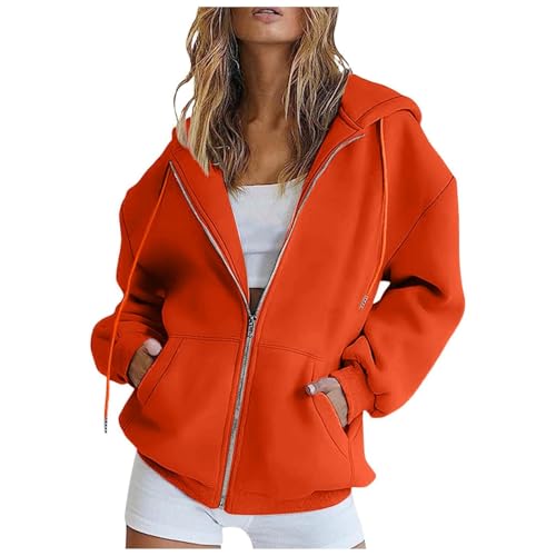 KJameas Deals of The Day Sweatjacke Damen mit Kapuze Oversize Y2K Sweatshirt Kapuzenjacke Einfarbig Hoodie Casual Pullover Freizeit Kapuzenpullover Übergangsjacke Zipper Hoodies KJameas Deals of The Day Sweatjacke Damen mit Kapuze Oversize Y2K Sweatshirt Kapuzenjacke Einfarbig Hoodie Casual Pullover Freizeit Kapuzenpullover Übergangsjacke Zipper Hoodies von KJameas