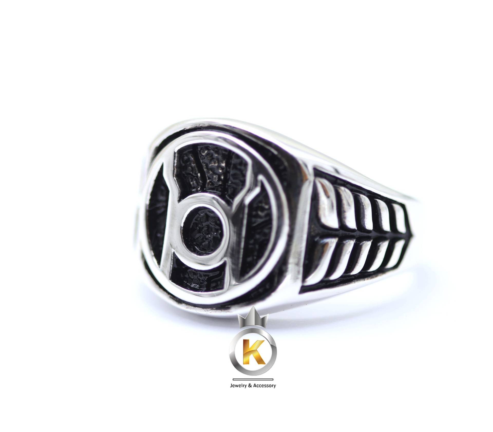 Windlicht Ring Rot Laterne Silber in Schwarz von KJewelryCM