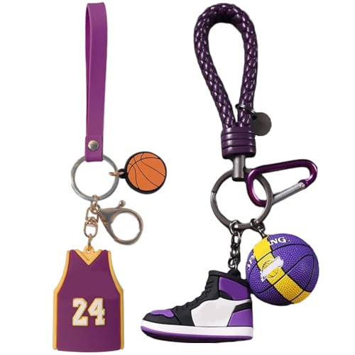KJoet 2Pcs Basketball Schlüsselanhänger, Number 24 Basketball Keychain, Basketball Schlüsselanhänger 3D, Sneaker Keychain, Souvenir Geschenke für Basketball-Fans KJoet 2Pcs Basketball Schlüsselanhänger, Number 24 Basketball Keychain, Basketball Schlüsselanhänger 3D, Sneaker Keychain, Souvenir Geschenke für Basketball-Fans von KJoet