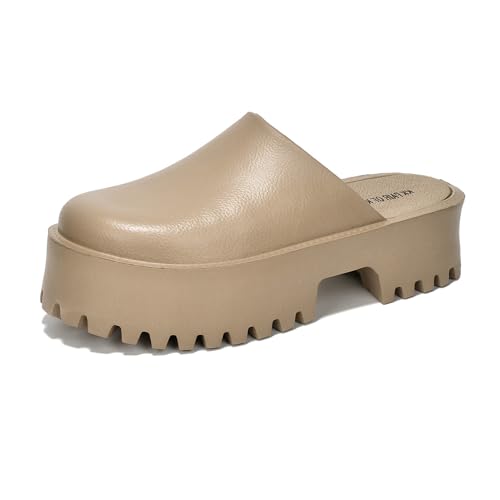 KK PAIR OF KINGS Leichte Pantoletten Clog Plateau-Sandalen für Damen – bequem, rutschfest, wasserdicht mit klobigen Absätzen und Stollensohle, modische Damensandalen mit Memory-Schaum-Einlegesohle KK PAIR OF KINGS Leichte Pantoletten Clog Plateau-Sandalen für Damen – bequem, rutschfest, wasserdicht mit klobigen Absätzen und Stollensohle, modische Damensandalen mit Memory-Schaum-Einlegesohle von KK PAIR OF KINGS