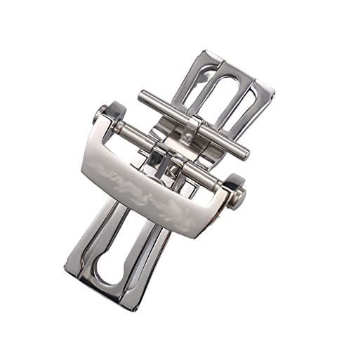 KKFAUS Für Blancpain Fifty Fathoms 50 Findet Nylon Leder Uhr mit Tourbillon Flyback Chronograph Solide Faltschließe, silber, 20 mm von KKFAUS