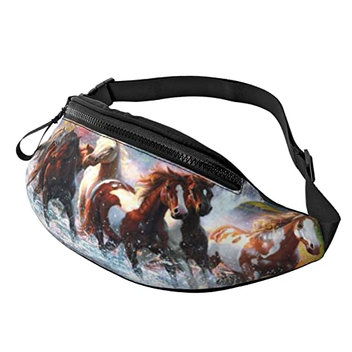 American Horses Gürteltasche, modische Hüfttasche, verstellbare Hüfttasche für Männer und Frauen, Schwarz , Einheitsgröße, Hüfttaschen von KKKKKOUU